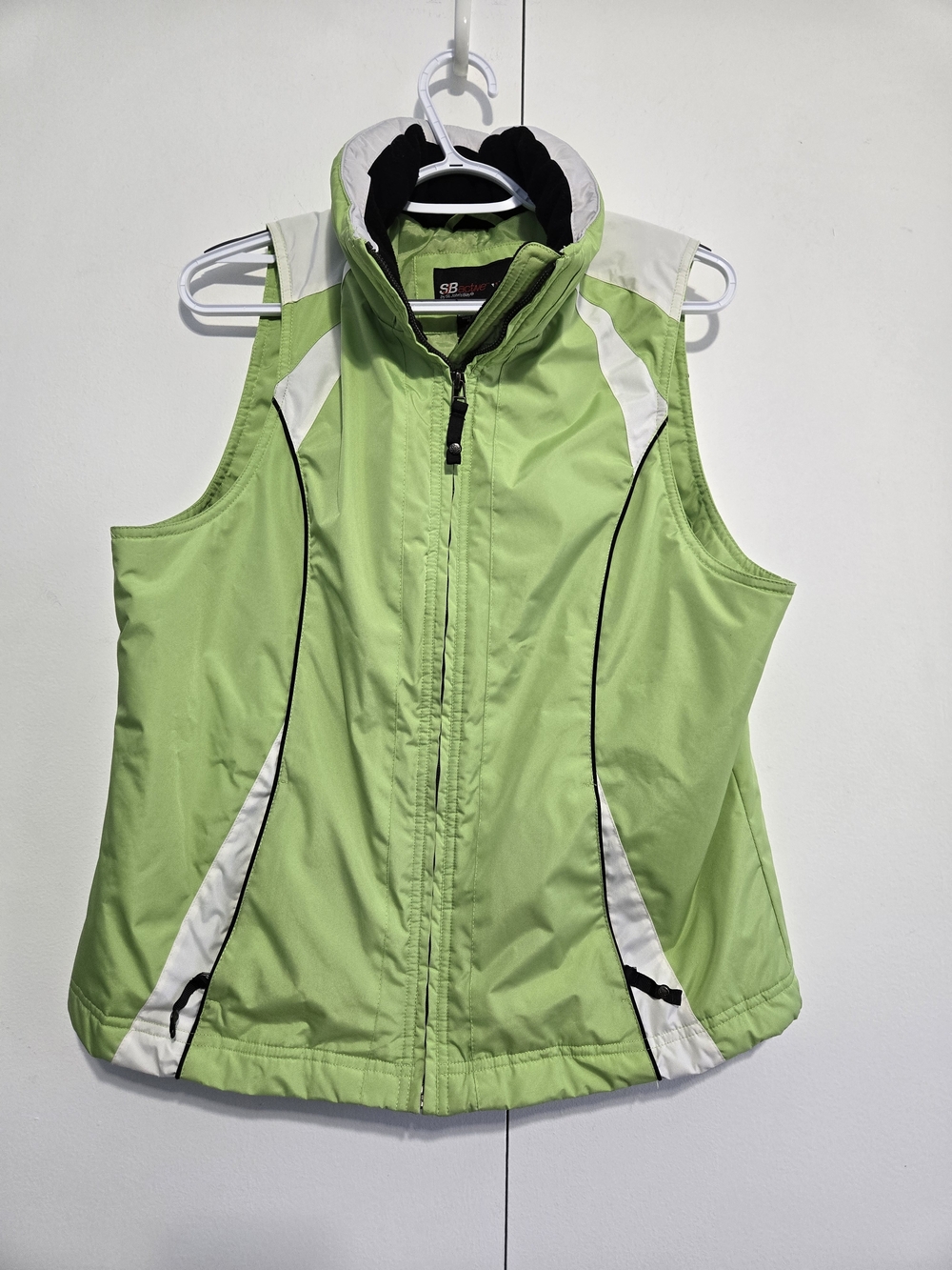 SB Active St Johns Bay Vest Womens Medium Green Zip Up Lightweight Outdoor